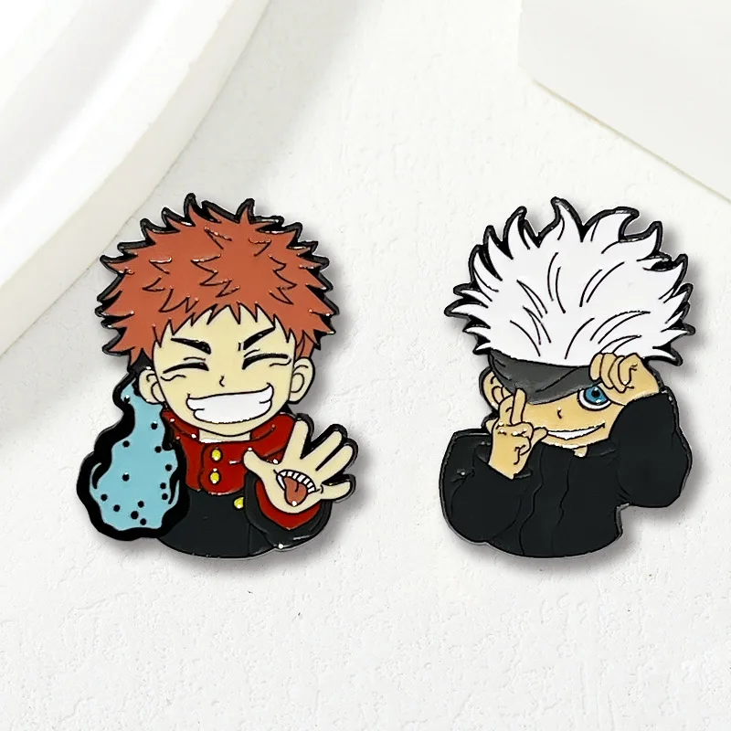 Металлический эмалевый значок Jujutsu Kaisen: Юдзи Итадори и Сатору Годжо – модный декоративный значок для рюкзаков и одежды, трендовые аниме-аксессуары
Металлический эмалевый значок Jujutsu Kaisen: Юдзи Итадори и Сатору Годжо – модный декоративный значок для рюкзаков и одежды, трендовые аниме-аксессуары