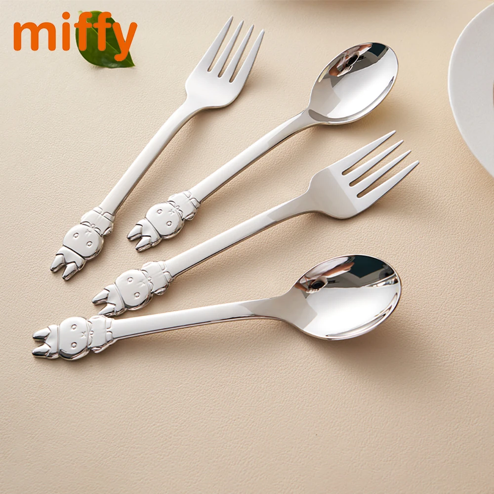 Kawaii Miffy, новые поступления, милая детская посуда, мультяшный кролик, нож из нержавеющей стали, вилка, ложка, костюм, подарок для девочки
Kawaii Miffy, новые поступления, милая детская посуда, мультяшный кролик, нож из нержавеющей стали, вилка, ложка, костюм, подарок для девочки