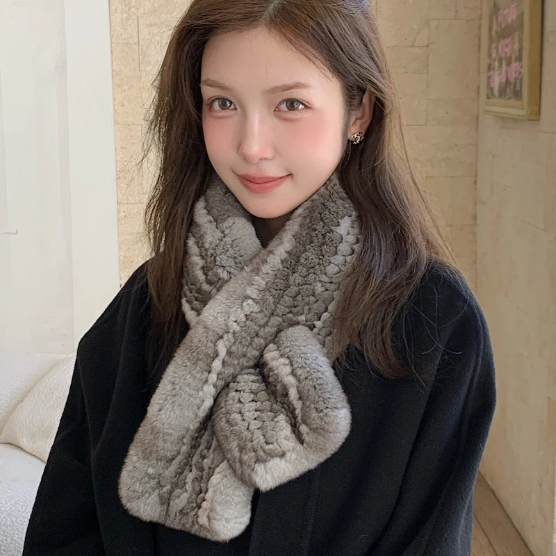 2026 New Womens Real Natural Rex Rabbit Fur Scarf Soft Knitted Chinchilla Style Winter Fashion Neckerchief Girl Gifts
2026 New Womens Real Natural Rex Rabbit Fur Scarf Soft Knitted Chinchilla Style Winter Fashion Neckerchief Girl Gifts