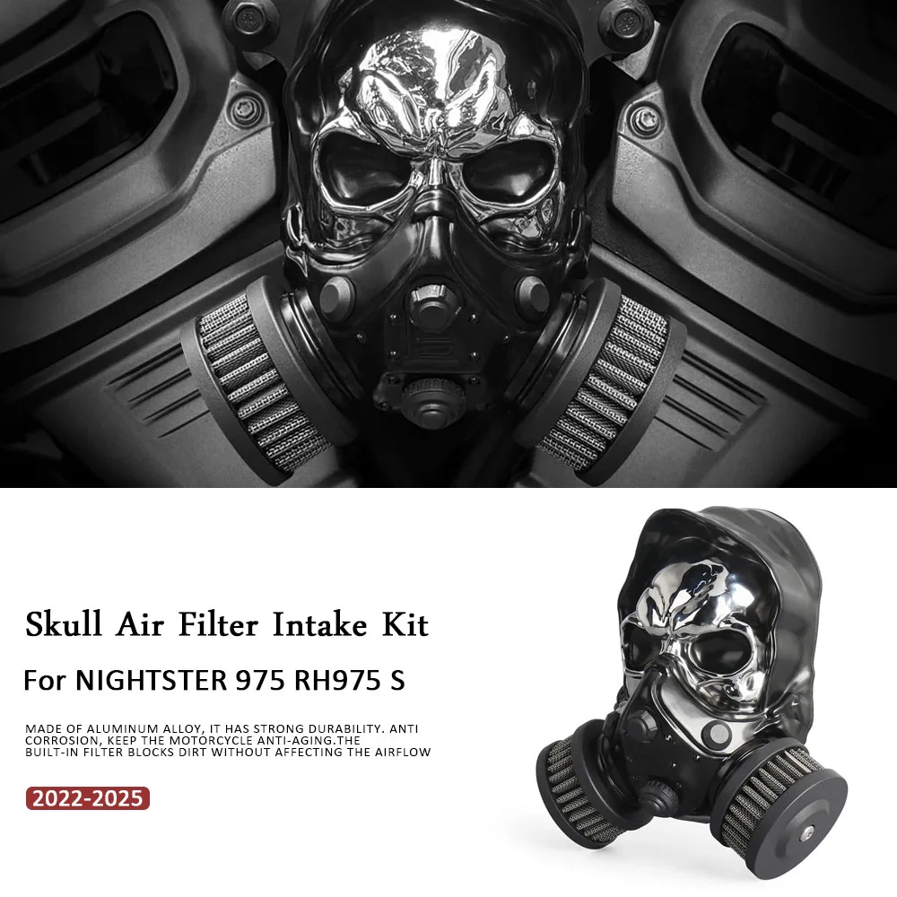 Aluminum-Magnesium Alloy Skeleton Filter Intake Filter For Nightster 975 RH975 S 2022-2025 Skull High-Flow Air Cleaner Kit
Aluminum-Magnesium Alloy Skeleton Filter Intake Filter For Nightster 975 RH975 S 2022-2025 Skull High-Flow Air Cleaner Kit