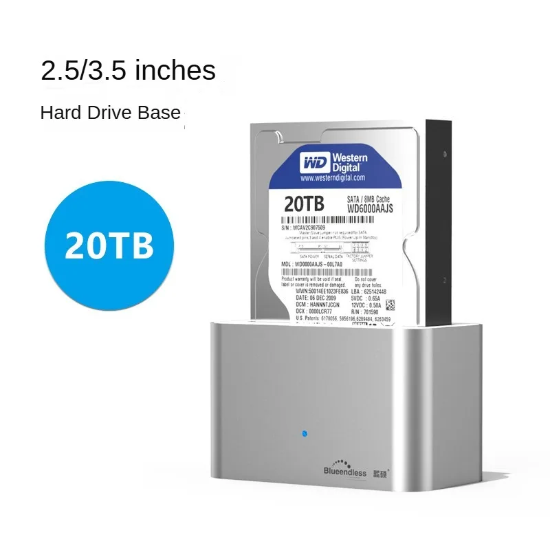 USB 3.0 to SATA Dock External Hard Drive Enclosure for 2.5/3.5-inch HDD/SSD up to 20TB Compatible with Desktop And Laptop
USB 3.0 to SATA Dock External Hard Drive Enclosure for 2.5/3.5-inch HDD/SSD up to 20TB Compatible with Desktop And Laptop