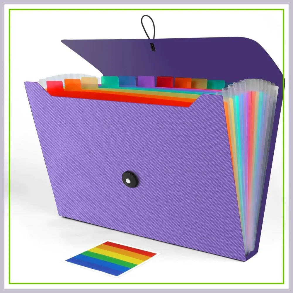 13-Pocket Accordion File Organizer for Home, Travel & Office, Purple
13-Pocket Accordion File Organizer for Home, Travel & Office, Purple