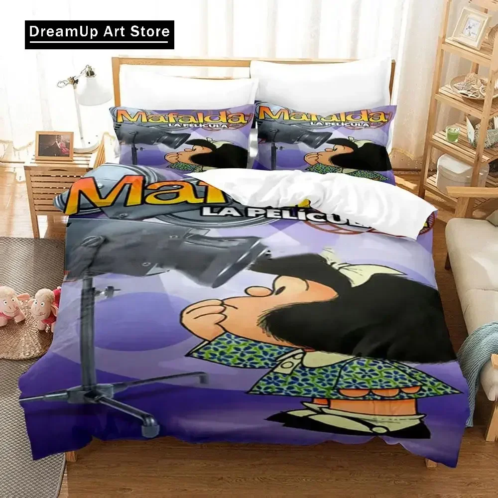 Модный комплект постельного белья Mafalda с 3D принтом для мальчиков и девочек, Twin Queen, полноразмерный пододеяльник, наволочка, кровать для взрослых, спальня
Модный комплект постельного белья Mafalda с 3D принтом для мальчиков и девочек, Twin Queen, полноразмерный пододеяльник, наволочка, кровать для взрослых, спальня