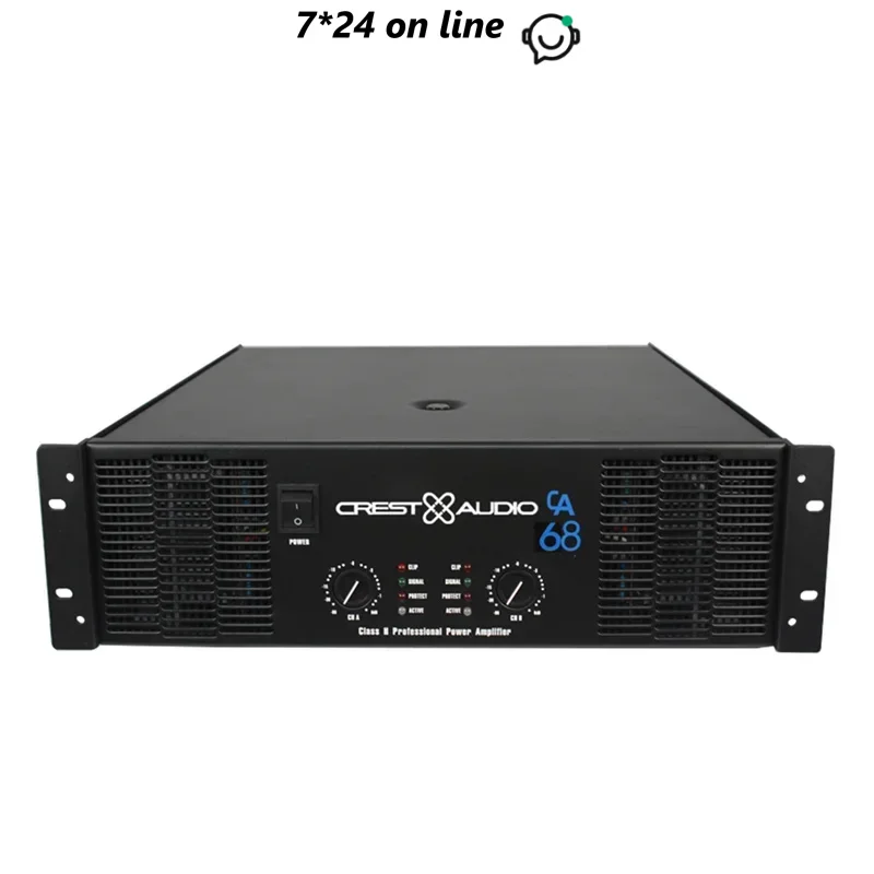 CA68 Professional Power Amp Pure Power Amplifier 2channels (3u) KTV/Stage/Home Entertainment KTV 8Ohm/2900w*2/4Ohm 5800W*2
CA68 Professional Power Amp Pure Power Amplifier 2channels (3u) KTV/Stage/Home Entertainment KTV 8Ohm/2900w*2/4Ohm 5800W*2