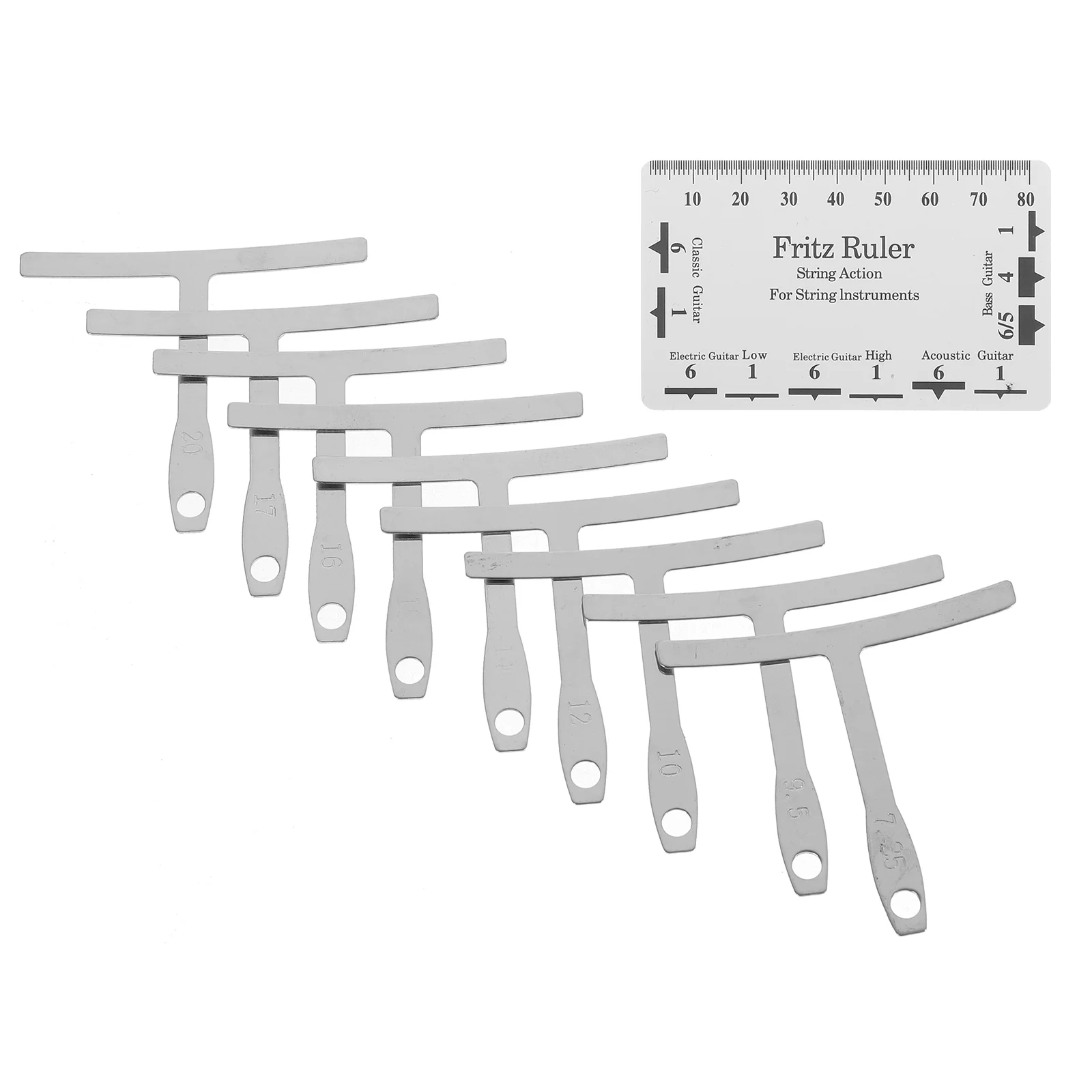 Guitar Tools Saddle Radius Gauge Measuring for Reapir Repair Kit Plastic Luthier Action Ruler
Guitar Tools Saddle Radius Gauge Measuring for Reapir Repair Kit Plastic Luthier Action Ruler