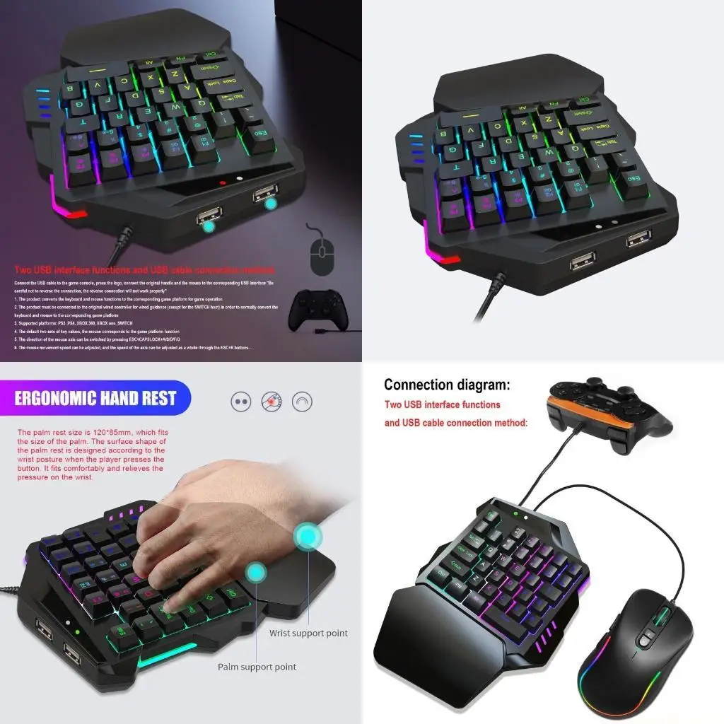 Ultra-slim 35keys Handedly Keyboard for Laptop Desktop PC Smartphone
Ultra-slim 35keys Handedly Keyboard for Laptop Desktop PC Smartphone