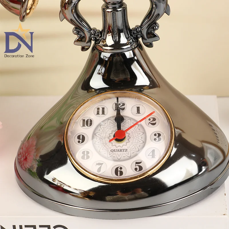Retro Telephone Model Alarm Clock Desktop Ornament Creative Timekeeper For Home Room Bedside Table Decoration
Retro Telephone Model Alarm Clock Desktop Ornament Creative Timekeeper For Home Room Bedside Table Decoration