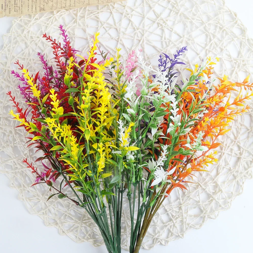 Artificial Flower Plastic Lavender Fake Plant Wedding Garden Decoration Bridal Bouquet Photography Props Household Products
Artificial Flower Plastic Lavender Fake Plant Wedding Garden Decoration Bridal Bouquet Photography Props Household Products