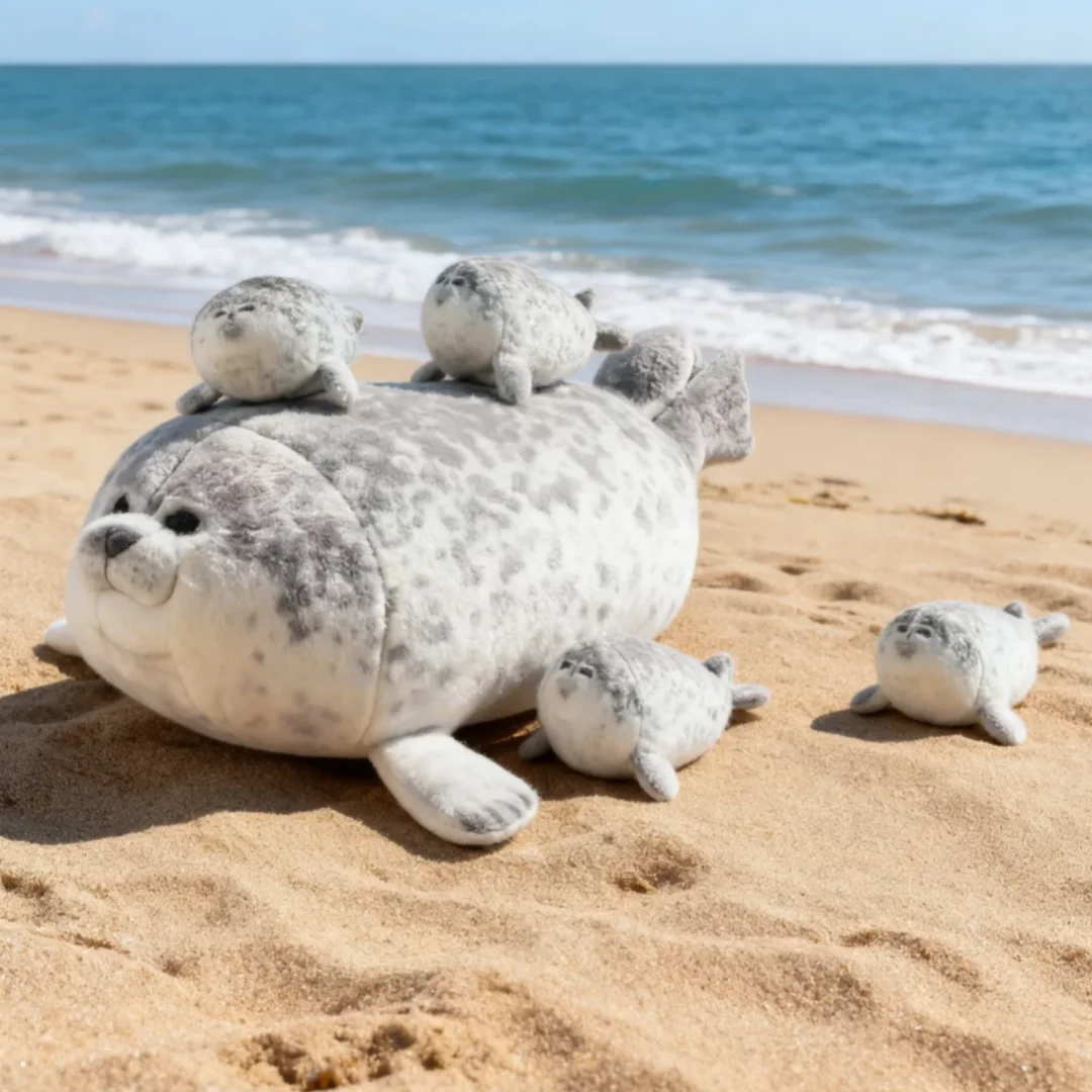 Kawaii Seal mother and Seal baby Seal Five Piece Set Animal Stuffed Plush Toys Soft Comfortable seals Birthday Gifts For Kids
Kawaii Seal mother and Seal baby Seal Five Piece Set Animal Stuffed Plush Toys Soft Comfortable seals Birthday Gifts For Kids