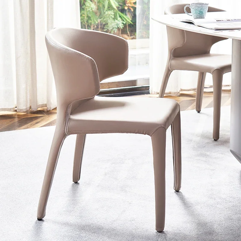 Italian minimalist leather art dining chair modern minimalist home study chair Nordic design hotel makeup negotiation l
Italian minimalist leather art dining chair modern minimalist home study chair Nordic design hotel makeup negotiation l