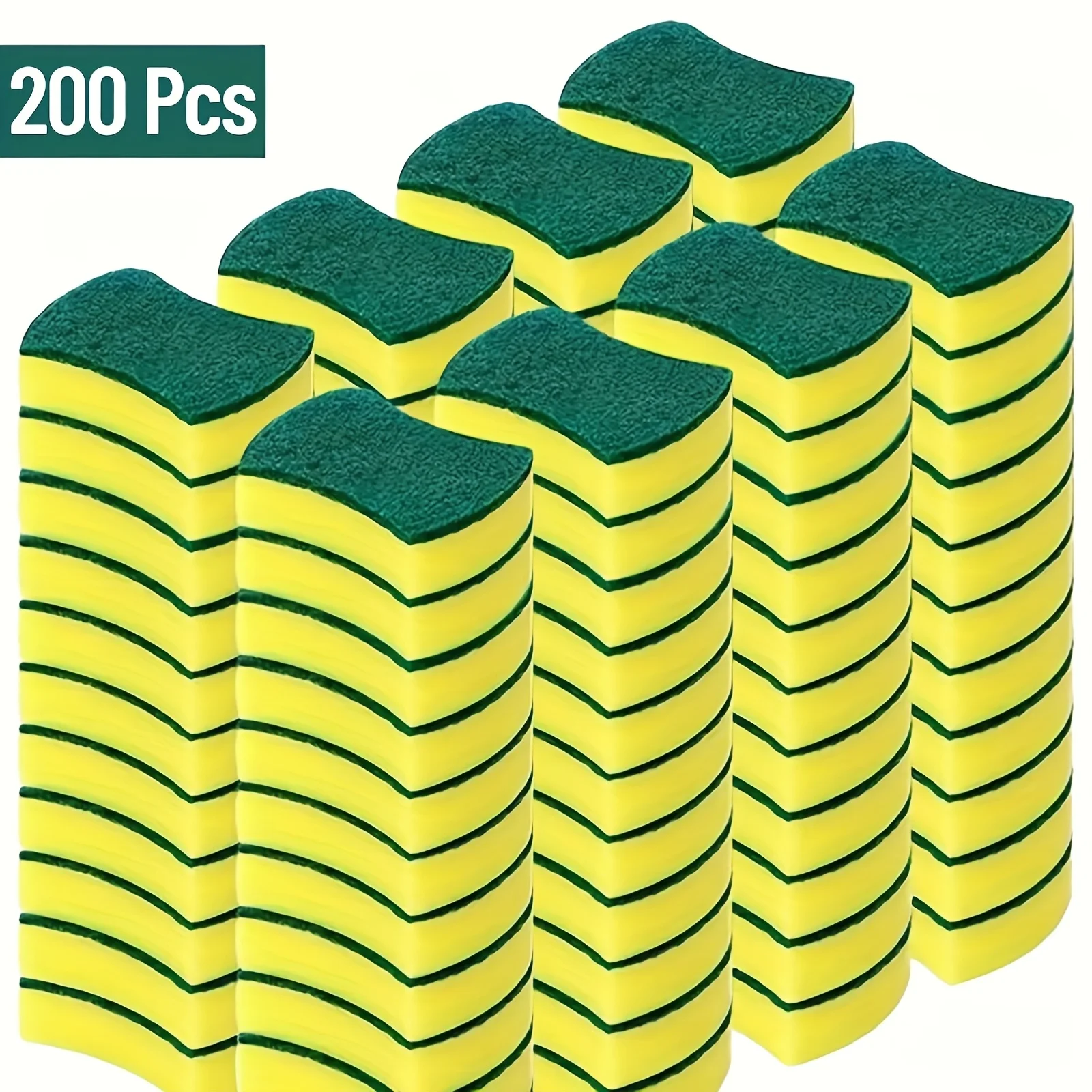 200-Pack Dual-Texture Cleaning Sponges – Soft & Scouring Side for Dishes, Counters, Cookware, and More | Highly Absorbent, Reusable, Gentle on Surfaces
200-Pack Dual-Texture Cleaning Sponges – Soft & Scouring Side for Dishes, Counters, Cookware, and More | Highly Absorbent, Reusable, Gentle on Surfaces