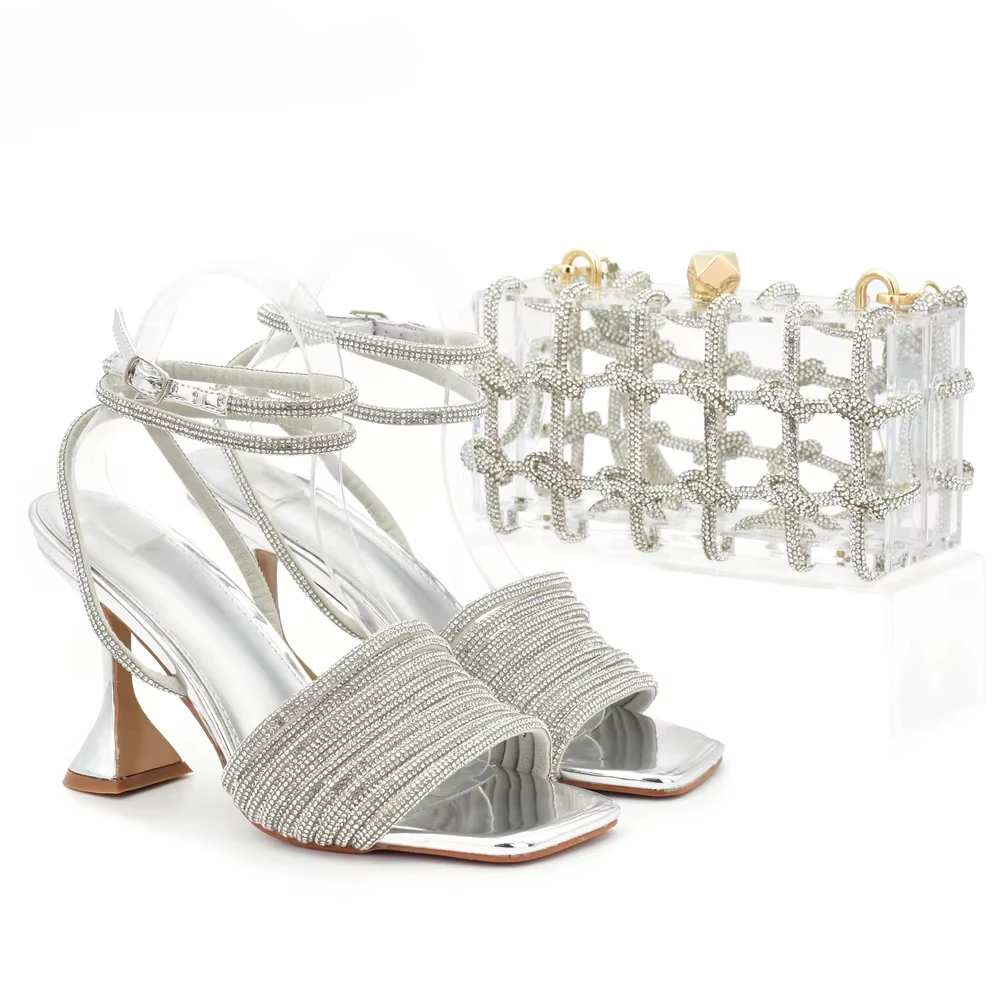 Nigerian Shoes and Matching Bags Set Decorated with Rhinestone Africa Shoe and Bags Set High Heels Women Wedding Shoes Bride
Nigerian Shoes and Matching Bags Set Decorated with Rhinestone Africa Shoe and Bags Set High Heels Women Wedding Shoes Bride
