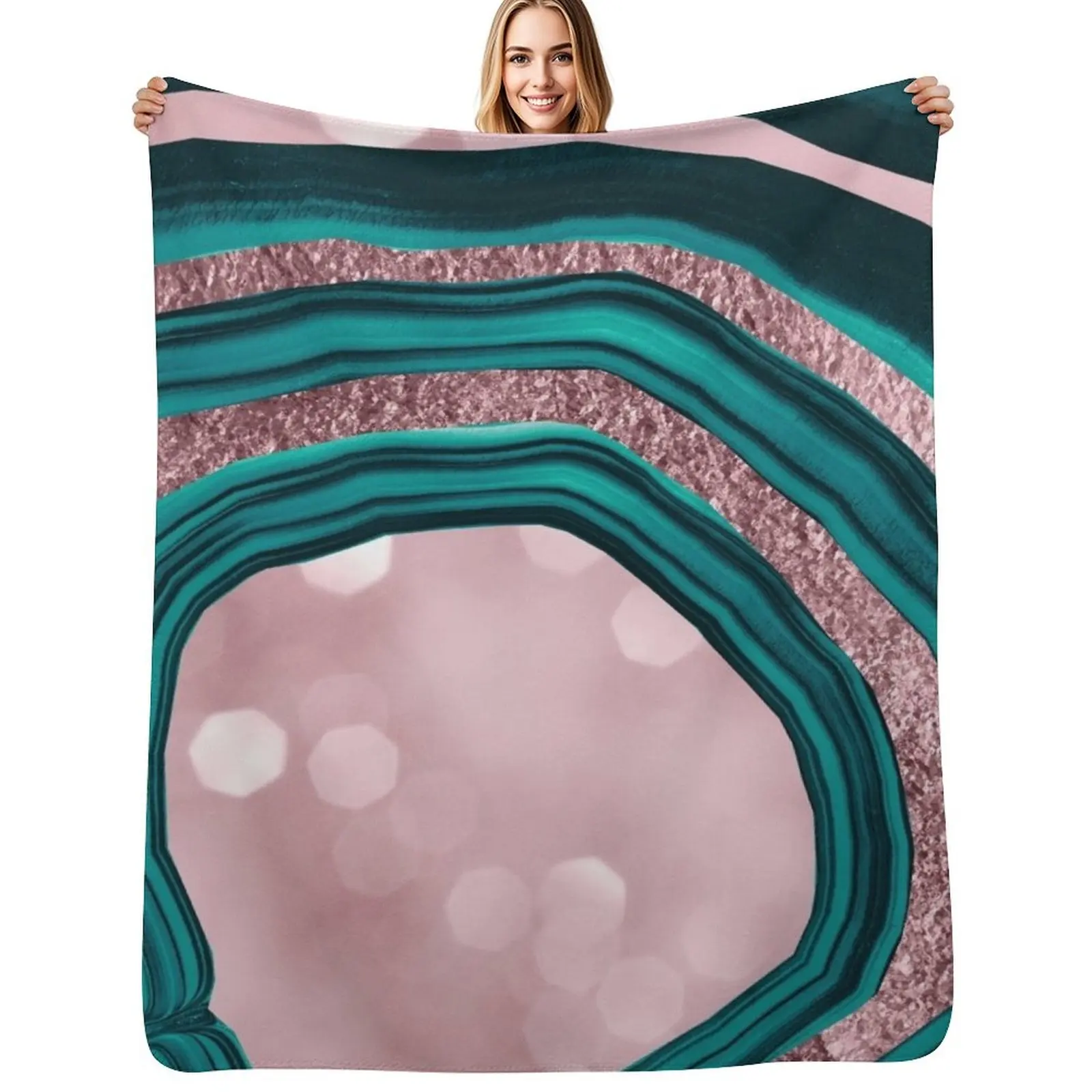 Agate Teal Rose Gold Blush #1 #abstract #shiny #decor #art Throw Blanket All Season Soft Lightweight Blanket for Home
Agate Teal Rose Gold Blush #1 #abstract #shiny #decor #art Throw Blanket All Season Soft Lightweight Blanket for Home