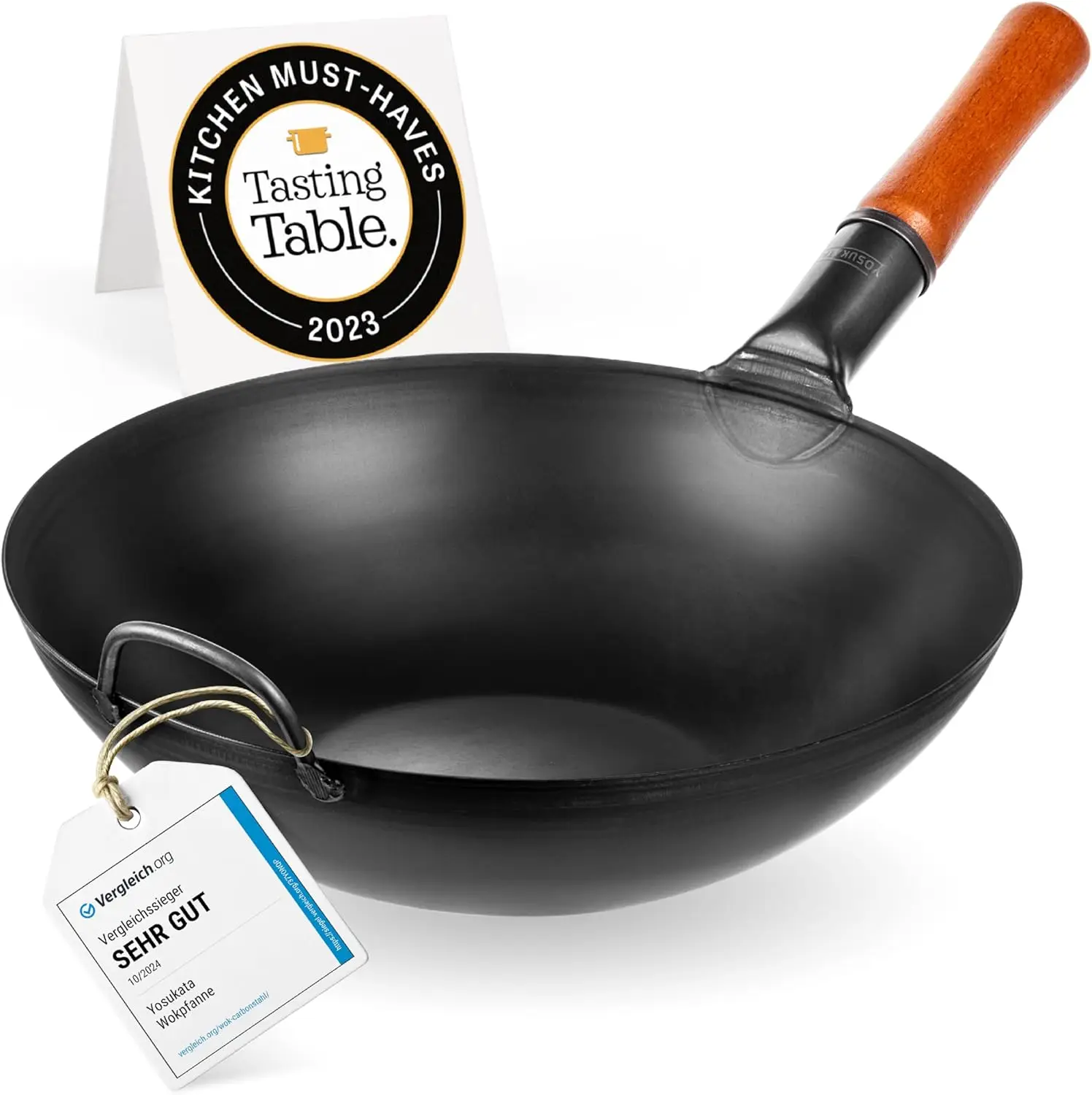 Carbon Steel Wok Pan - 13,5 " Stir Fry Pans - Chinese Wok with Flat Bottom Pow Wok - Traditional Japanese Woks - Black Carbon St
Carbon Steel Wok Pan - 13,5 " Stir Fry Pans - Chinese Wok with Flat Bottom Pow Wok - Traditional Japanese Woks - Black Carbon St