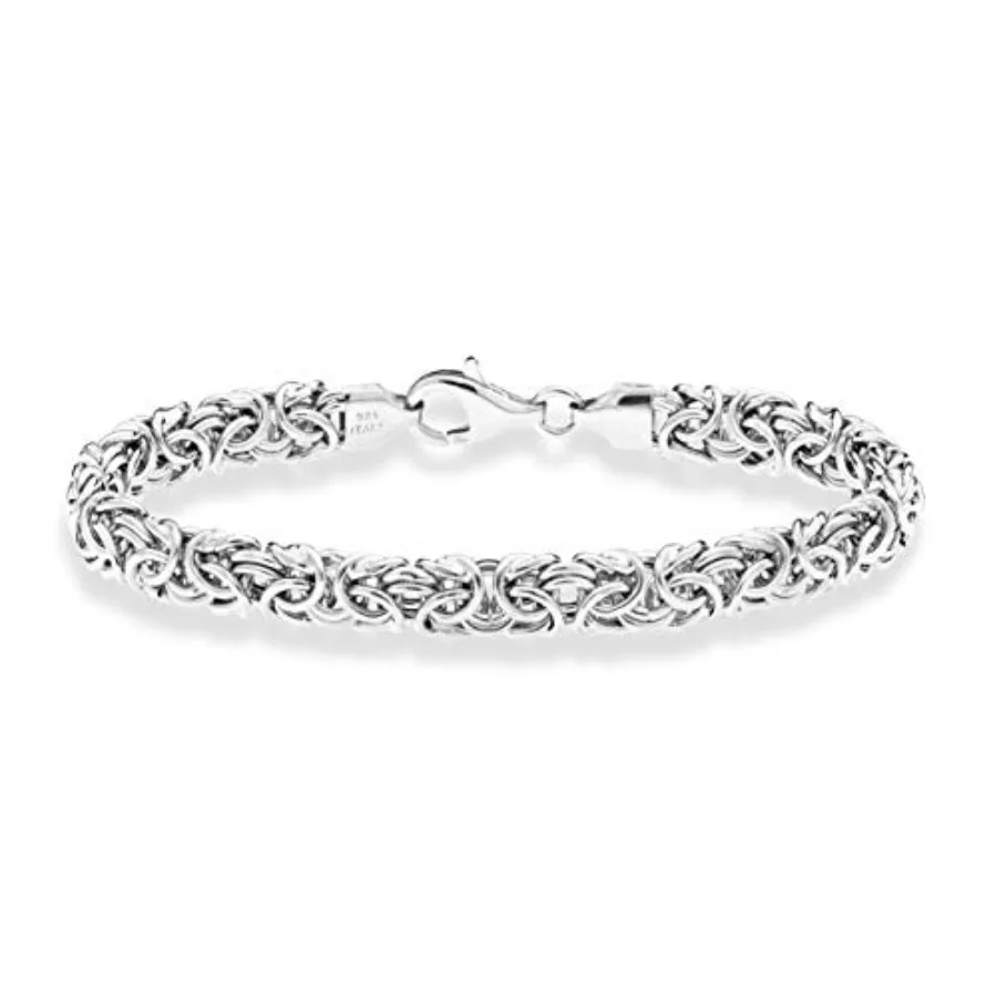 Miabella Italian 925 Sterling Silver Byzantine Bracelet for Women, Handmade in Italy
Miabella Italian 925 Sterling Silver Byzantine Bracelet for Women, Handmade in Italy