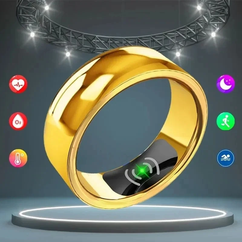 Man's Smart Ring Gold Heart Rate Blood Pressure Blood Oxygen Temperature Sleep Calories Health Multilingual Fitness Tracker Ring
Man's Smart Ring Gold Heart Rate Blood Pressure Blood Oxygen Temperature Sleep Calories Health Multilingual Fitness Tracker Ring