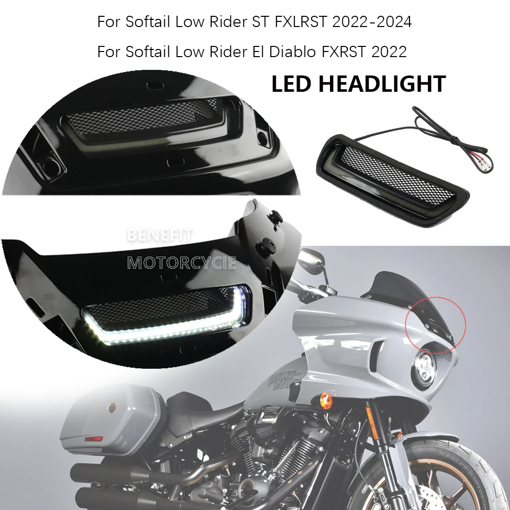 NEW Motorcycle White Tracer Black Headlight Vent Accent LEDFit For Harley Softail Low Rider ST El Diablo FXRST FXLRST 2022 2024
NEW Motorcycle White Tracer Black Headlight Vent Accent LEDFit For Harley Softail Low Rider ST El Diablo FXRST FXLRST 2022 2024