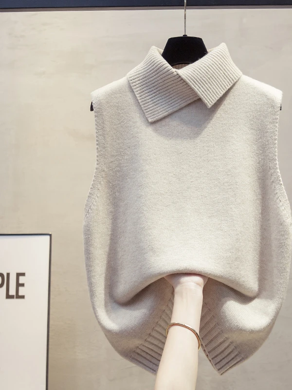 Женский вязаный свободный жилет на осень-зиму, новый модный многослойный свитер с воротником, верхняя одежда из полиэстера
Женский вязаный свободный жилет на осень-зиму, новый модный многослойный свитер с воротником, верхняя одежда из полиэстера