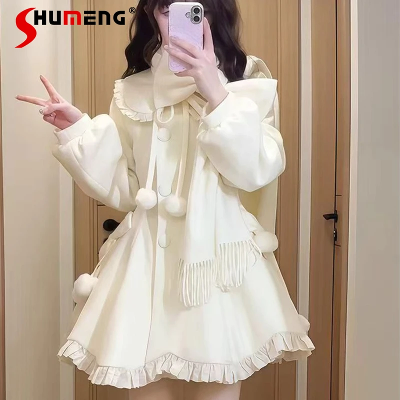 Осенняя новая японская мягкая шерстяная куртка с длинными рукавами Y2k Rojita SC для девочек, милое прозрачное пальто и шарф с бантом, комплект из 2 предметов, наряды
Осенняя новая японская мягкая шерстяная куртка с длинными рукавами Y2k Rojita SC для девочек, милое прозрачное пальто и шарф с бантом, комплект из 2 предметов, наряды