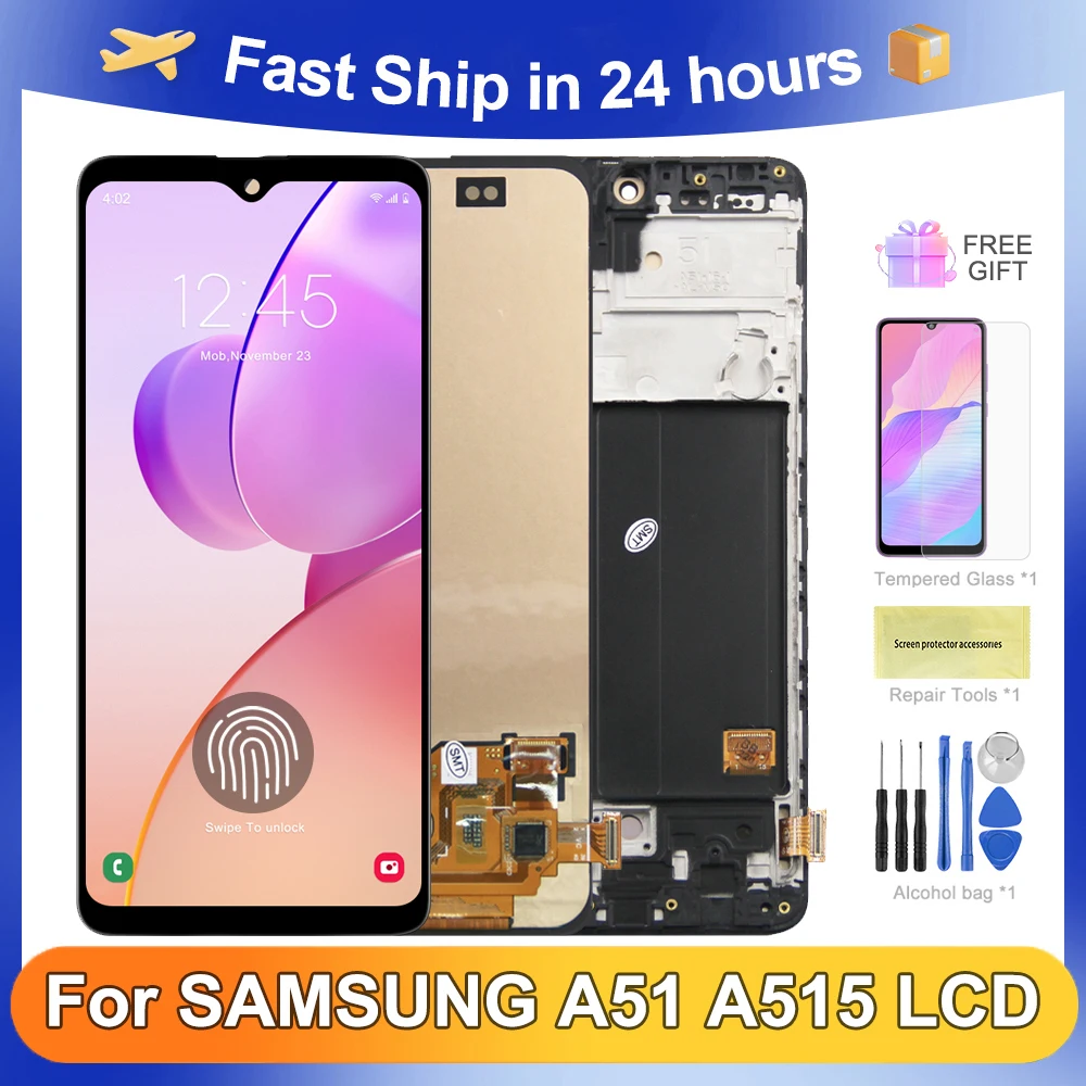AMOLED For Samsung A51 For A515 A515F A515U A515W A515X LCD Display Touch Screen Digitizer Assembly Replacement
AMOLED For Samsung A51 For A515 A515F A515U A515W A515X LCD Display Touch Screen Digitizer Assembly Replacement