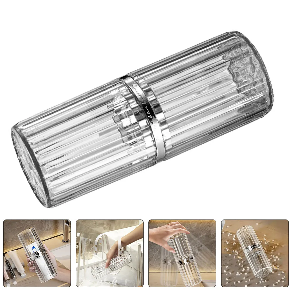 Portable Toothbrush Travel Holder Transparent Striped Design Toothpaste Storage Case for Camping School Business
Portable Toothbrush Travel Holder Transparent Striped Design Toothpaste Storage Case for Camping School Business