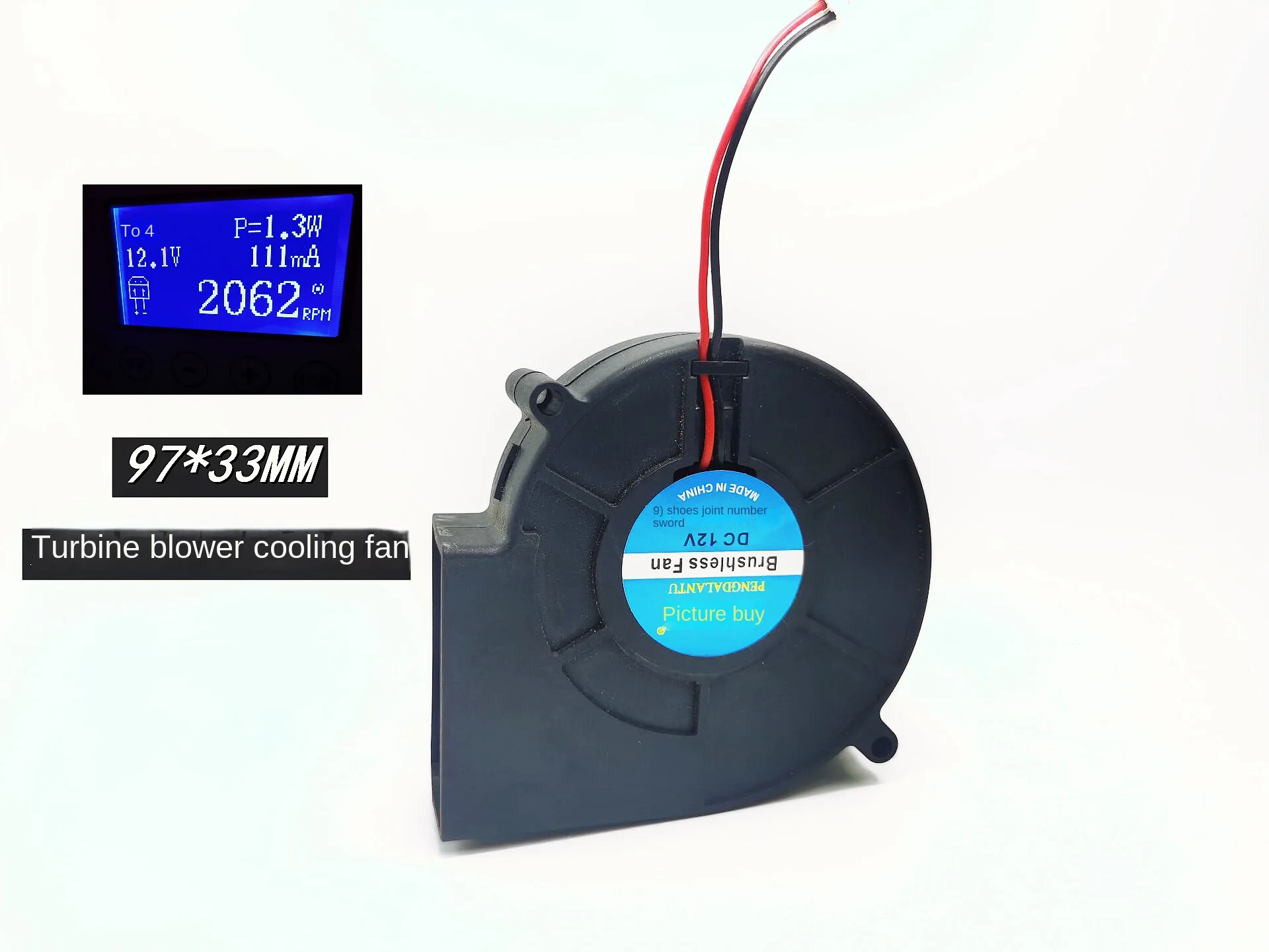New Mute Pengda Blueprint 9733 9.7cm Max Airflow Rate 12V Barbecue Oven Turbine Blower Cooling Fan
New Mute Pengda Blueprint 9733 9.7cm Max Airflow Rate 12V Barbecue Oven Turbine Blower Cooling Fan