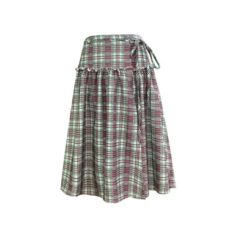 High Waist Plaid Skirt Sweet Laceup Half-length Skirts Women's Spring Fashion Checkered Skirts Stylish Office Wear
High Waist Plaid Skirt Sweet Laceup Half-length Skirts Women's Spring Fashion Checkered Skirts Stylish Office Wear