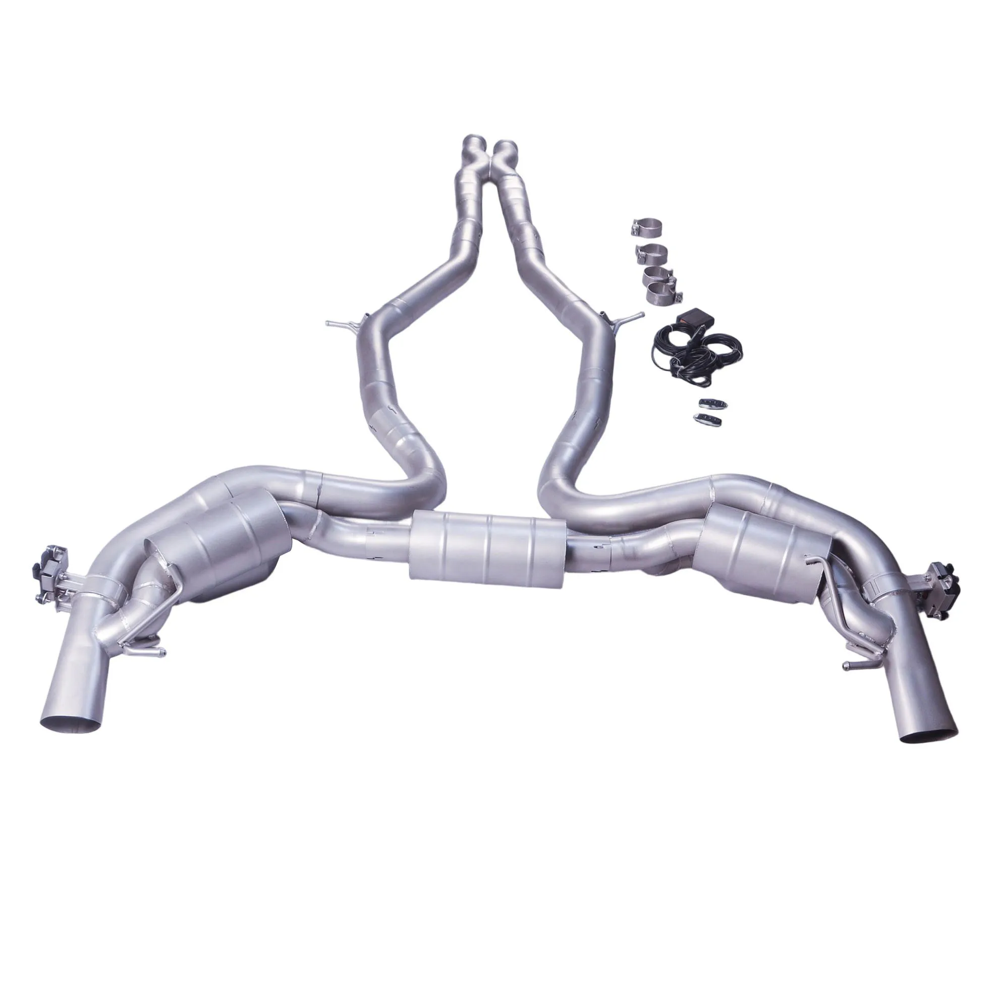 GFC catback exhaust muffler for 2013-2020 Mercedes-Benz S63 C217 4.0L,Car electric valve exhaust system made of stainless steel
GFC catback exhaust muffler for 2013-2020 Mercedes-Benz S63 C217 4.0L,Car electric valve exhaust system made of stainless steel