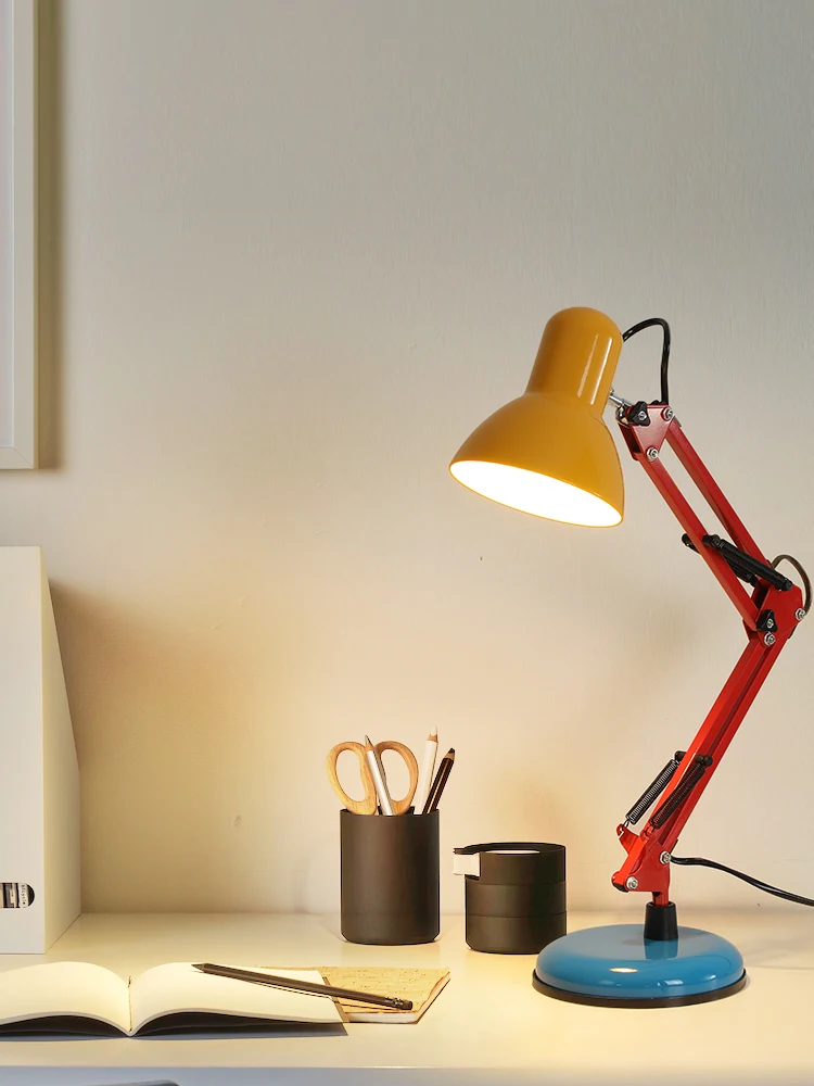 Modern colorful decorative desk lamp retractable rotating reading table lamp black red white metal E27 bedroom bedside lamp
Modern colorful decorative desk lamp retractable rotating reading table lamp black red white metal E27 bedroom bedside lamp