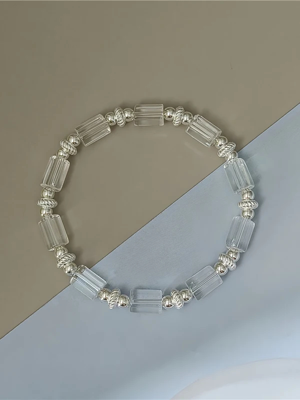 Original Pure Silver White Crystal Natural Ice Transparent Prism Bracelet Artistic Retro Fashion Jewelry for Women
Original Pure Silver White Crystal Natural Ice Transparent Prism Bracelet Artistic Retro Fashion Jewelry for Women