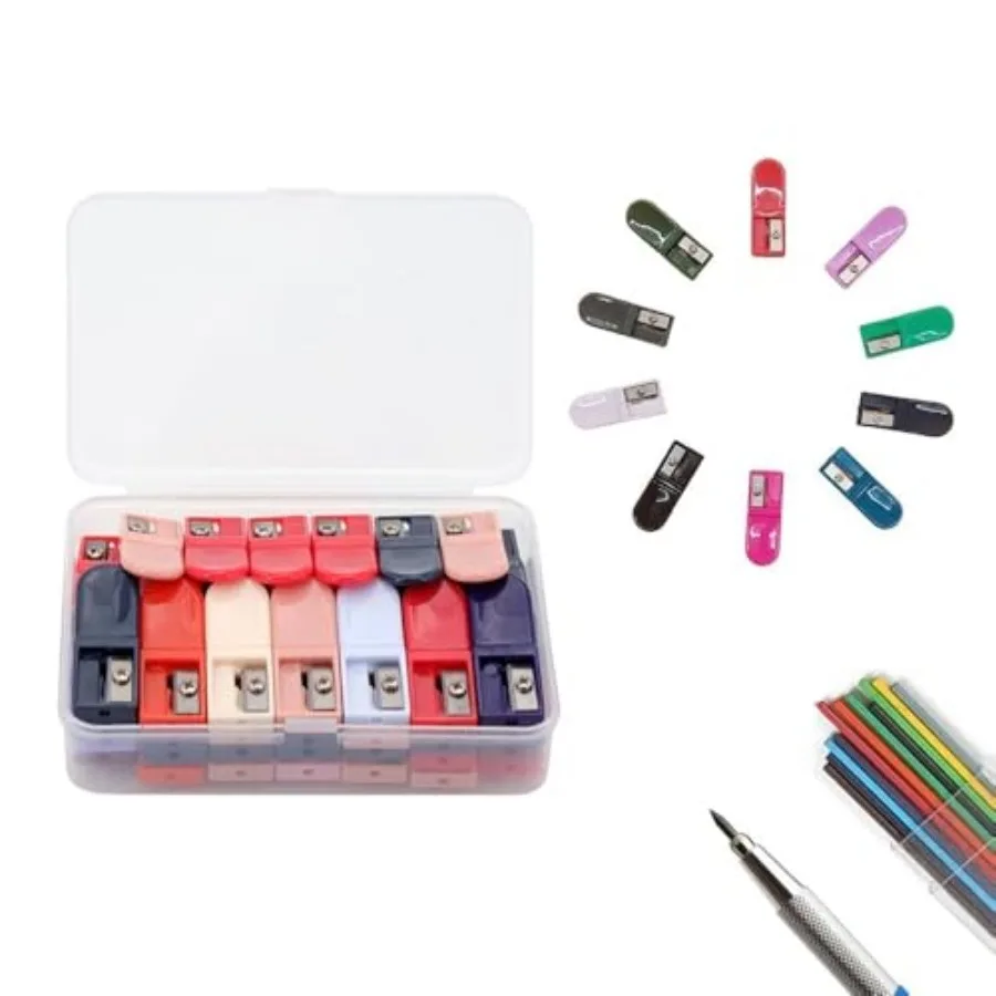 2.0mm Lead Sharpener, 55 Pcs Precision Manual Pencil Sharpener for 2.0mm Mechanical Pencils, Portable Lead Pointer with Storage
2.0mm Lead Sharpener, 55 Pcs Precision Manual Pencil Sharpener for 2.0mm Mechanical Pencils, Portable Lead Pointer with Storage