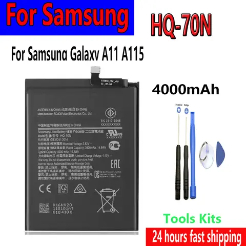 Flash sales  HQ-70N 4000mAh rechargeable batteries For Samsung Galaxy A11 A115 SM-A115  +free TOOl