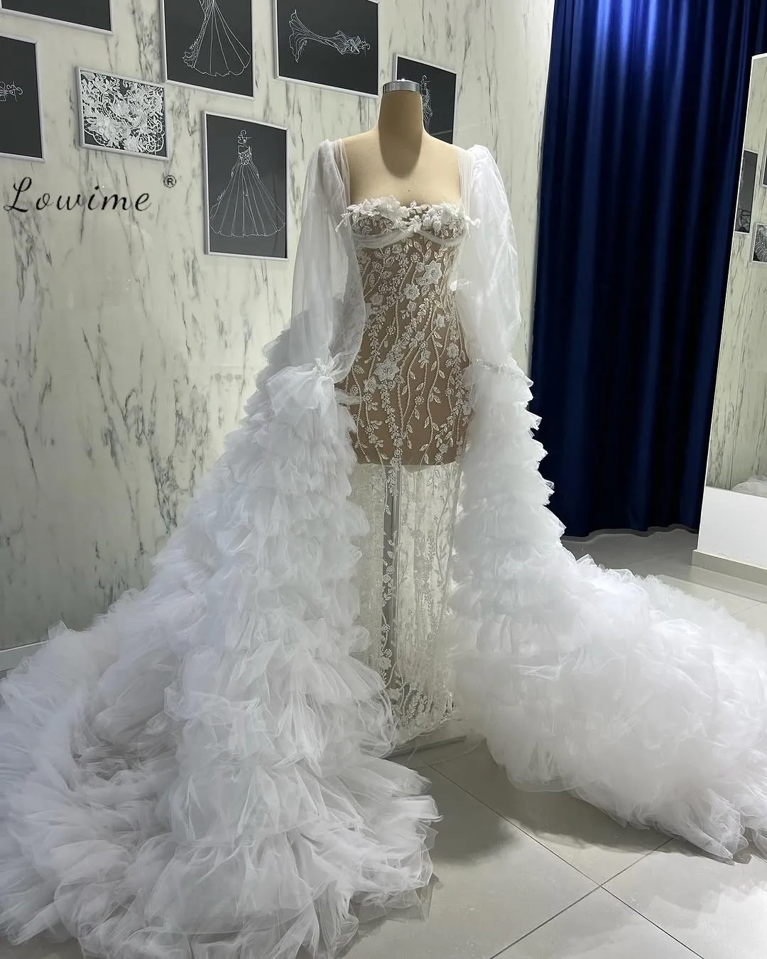 Exquisite Mermaid Evening Dresses Lace Hollow Detachable Train Folds Plus Size Party Dresses 2025 Woman
Exquisite Mermaid Evening Dresses Lace Hollow Detachable Train Folds Plus Size Party Dresses 2025 Woman