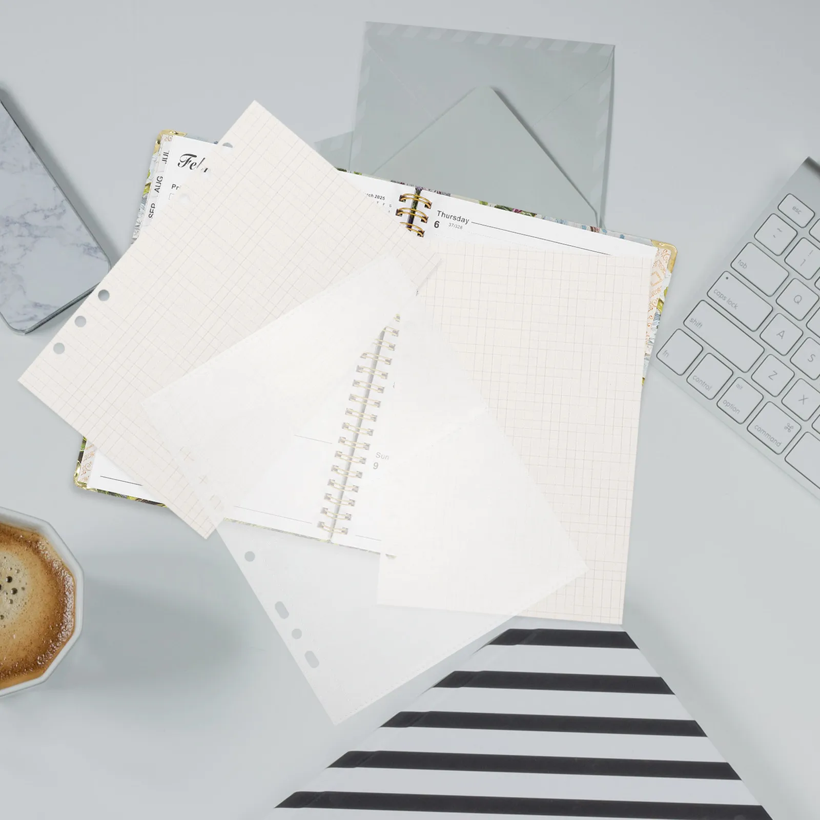 80 Sheets A5 Plastic Loose Leaf Binder Inserts 7-Hole Clear Transparent Pocket Sleeves for School Office Photo Album Document
80 Sheets A5 Plastic Loose Leaf Binder Inserts 7-Hole Clear Transparent Pocket Sleeves for School Office Photo Album Document