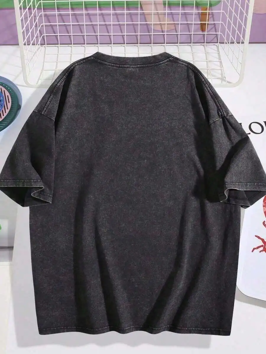 Mens Vintage Washed Gothic Style Loose Short Sleeve T-Shirt
Mens Vintage Washed Gothic Style Loose Short Sleeve T-Shirt