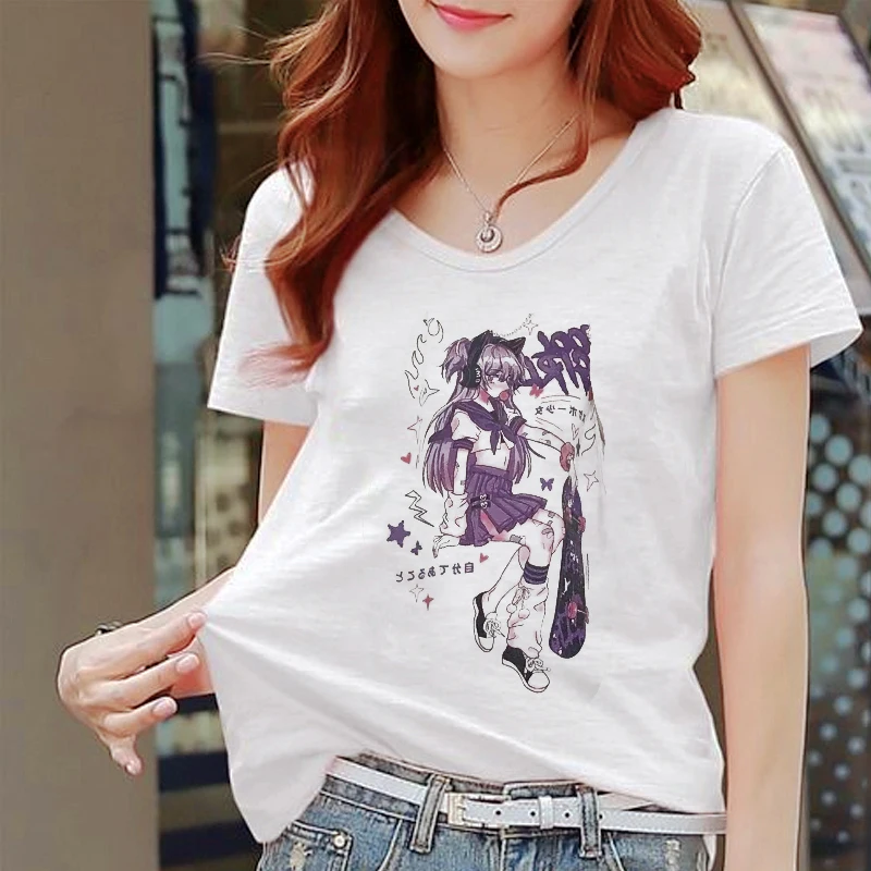 Oversized Kawaii Harajuku Fashion Women T-Shirt Cartoon Printed T-shirts Short Sleeve Tops Y2K Female Tee Shirt 
Oversized Kawaii Harajuku Fashion Women T-Shirt Cartoon Printed T-shirts Short Sleeve Tops Y2K Female Tee Shirt
