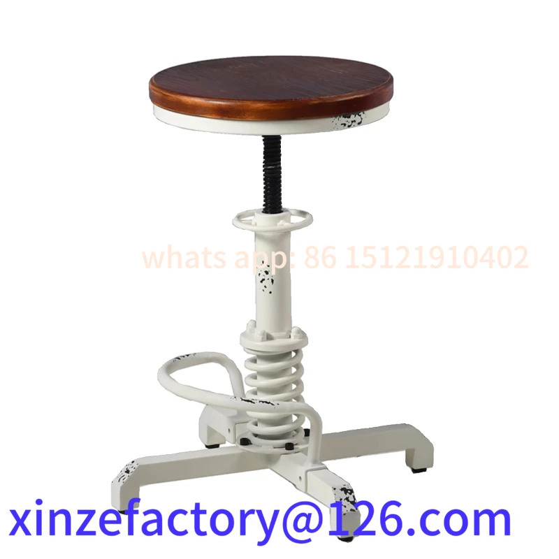 Customizable Industrial Retro Bar Stool Adjustable Spring Base Metal Swivel Stool Heavy Duty Pub Stool for Cafe Boutique Hotel
Customizable Industrial Retro Bar Stool Adjustable Spring Base Metal Swivel Stool Heavy Duty Pub Stool for Cafe Boutique Hotel