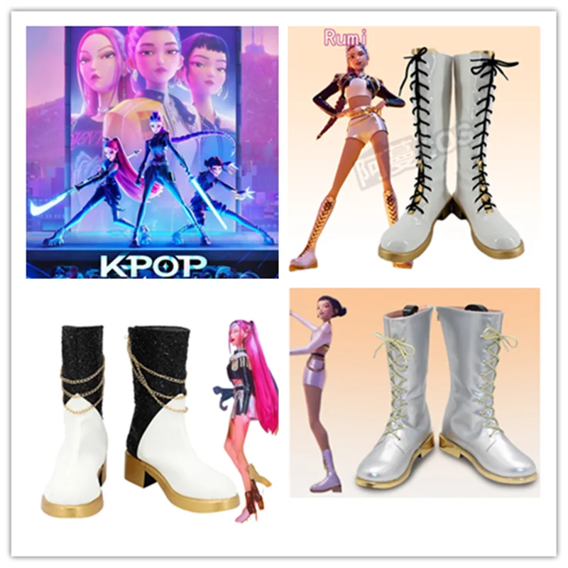 KPop Охотники на демонов Руми Мира Зои Обувь для косплея Карнавальная вечеринка Сапоги для Хэллоуина Детская обувь на заказ Сапоги 
KPop Охотники на демонов Руми Мира Зои Обувь для косплея Карнавальная вечеринка Сапоги для Хэллоуина Детская обувь на заказ Сапоги