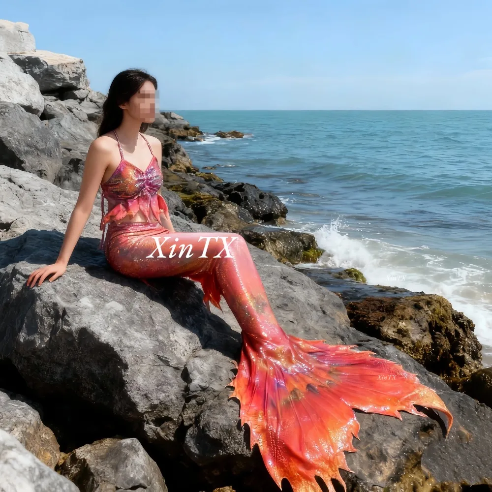 New Mermaid Tail Women Swimsuit With Gold Foil Craftsmanship Lightweight Fabric Mermaid Training Outfit Stage Play Cosplay
New Mermaid Tail Women Swimsuit With Gold Foil Craftsmanship Lightweight Fabric Mermaid Training Outfit Stage Play Cosplay