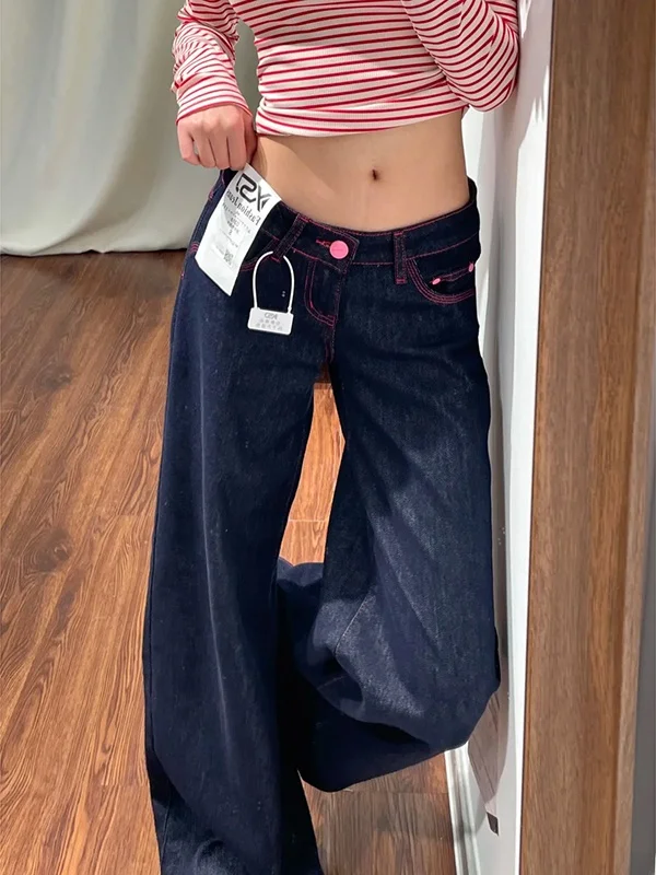 Джинсы женские прямого кроя с высокой талией, свободные, широкие штанины, из денима, в американском ретро-стиле, осенне-зимние, новинка
Джинсы женские прямого кроя с высокой талией, свободные, широкие штанины, из денима, в американском ретро-стиле, осенне-зимние, новинка