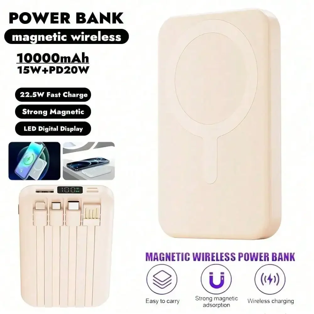 10000mAh Magnetic Portable Charger With USB C Cable 20W PD Fast Charging, Slim & Lightweight Wireless Power Bank For IPhone 16/1
10000mAh Magnetic Portable Charger With USB C Cable 20W PD Fast Charging, Slim & Lightweight Wireless Power Bank For IPhone 16/1