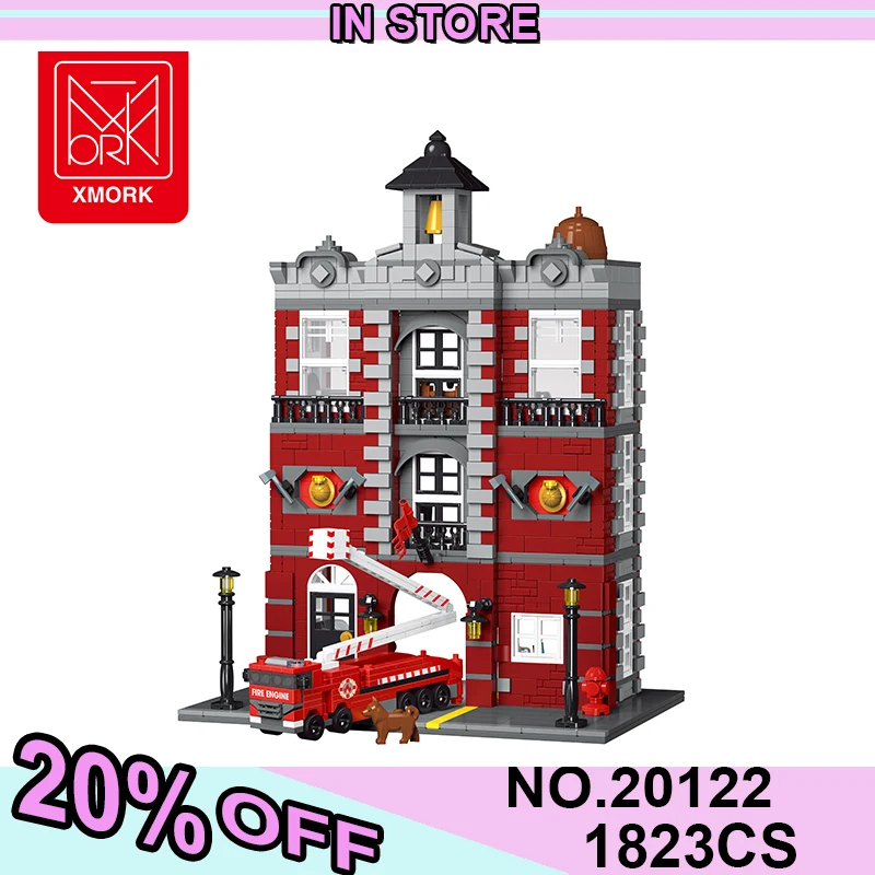XMORK 20122 Modular Fire Station House Compatible 10197 Building Bricks street view creative with lighting assembly block toys
XMORK 20122 Modular Fire Station House Compatible 10197 Building Bricks street view creative with lighting assembly block toys
