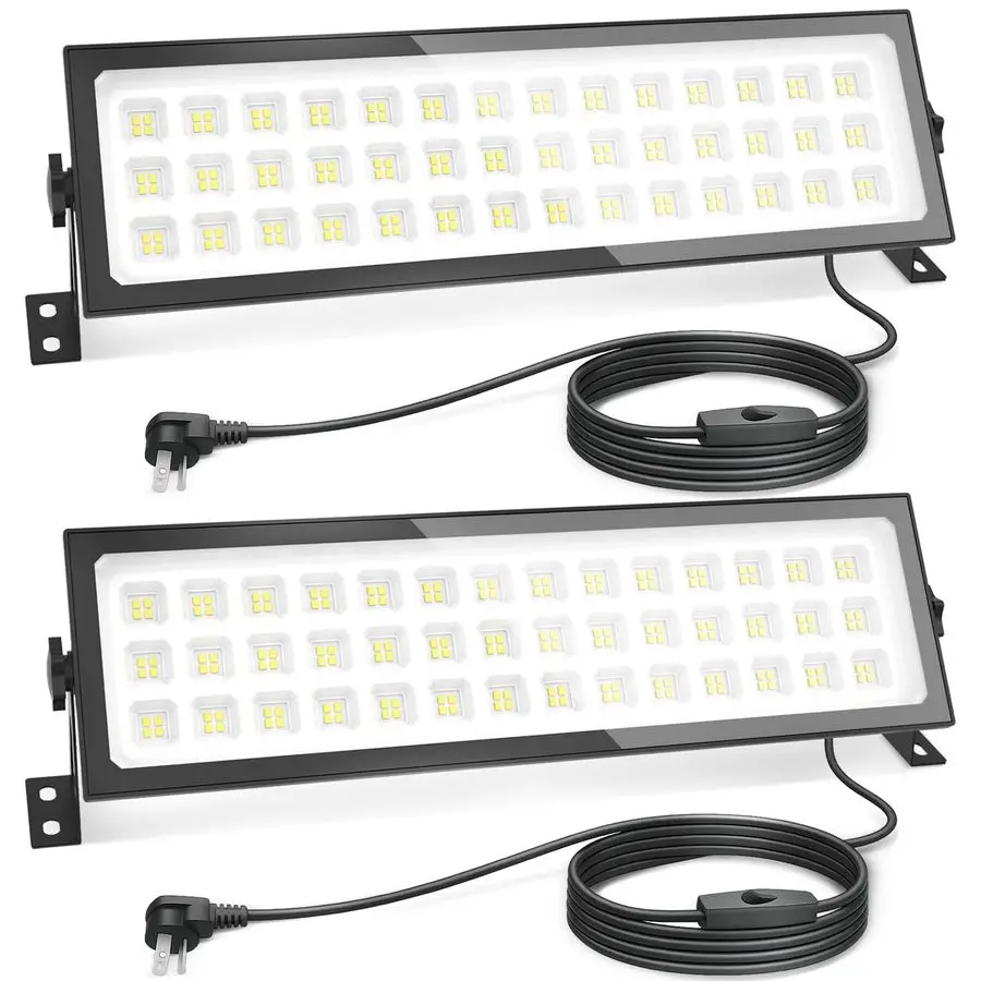 Pack Linkable LED Shop Lights, Ultra Bright 100W 15000LM Aluminum Plug in Garage Light w 9.84ft Power Cord, 6000K Work Light for
Pack Linkable LED Shop Lights, Ultra Bright 100W 15000LM Aluminum Plug in Garage Light w 9.84ft Power Cord, 6000K Work Light for