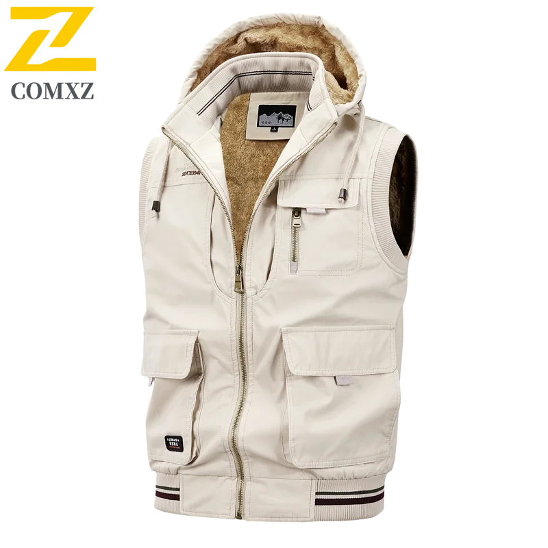 2025 New Men Vest Fashion Classic Fleece Thick Warm Hooded Sleeveless Jacket Outdoor Casual Winter Clothing Camping Hiking Vest
2025 New Men Vest Fashion Classic Fleece Thick Warm Hooded Sleeveless Jacket Outdoor Casual Winter Clothing Camping Hiking Vest