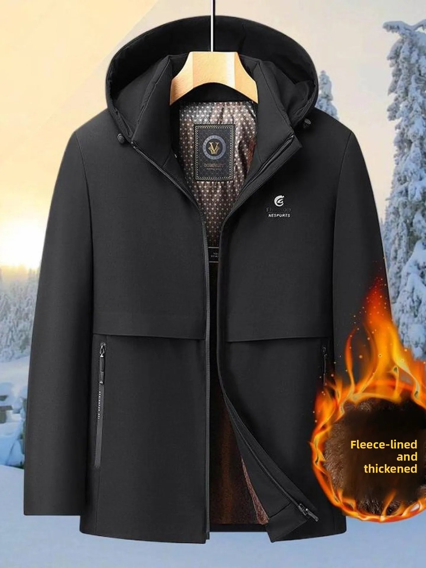 Warm Thiened Cotton Jaet for Men with Hood Stand Collar Winter Faion Ci Sle Home Use Long Sve Zipper Closure Geo...
Warm Thiened Cotton Jaet for Men with Hood Stand Collar Winter Faion Ci Sle Home Use Long Sve Zipper Closure Geo...