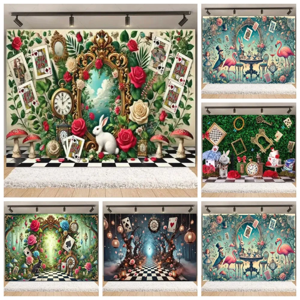 Alice's Adventures in Wonderland Magic Forest Themed Birthday Banner Backdrop, Children Birthday Decoration Photography Backdrop
Alice's Adventures in Wonderland Magic Forest Themed Birthday Banner Backdrop, Children Birthday Decoration Photography Backdrop