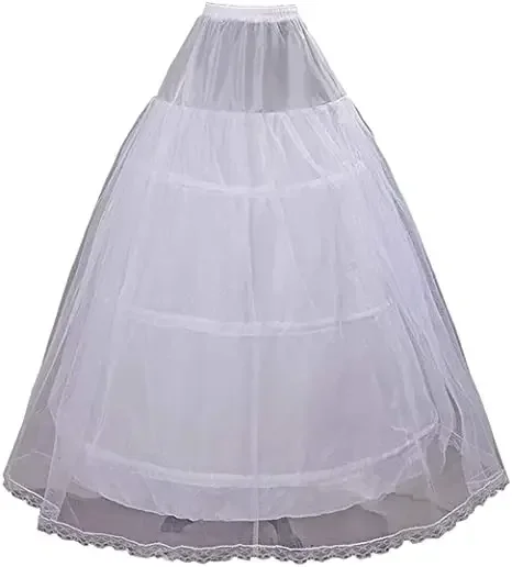 Женская нижняя юбка трапециевидной формы с тремя обручами для свадьбы невесты, белая
Женская нижняя юбка трапециевидной формы с тремя обручами для свадьбы невесты, белая