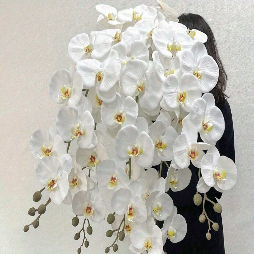 6pcs Lifelike Artificial Orchids - 9 Blooms Each, Silk Butterfly Orchid Stems for Elegant Home & Wedding Decor Perfect Gift
6pcs Lifelike Artificial Orchids - 9 Blooms Each, Silk Butterfly Orchid Stems for Elegant Home & Wedding Decor Perfect Gift
