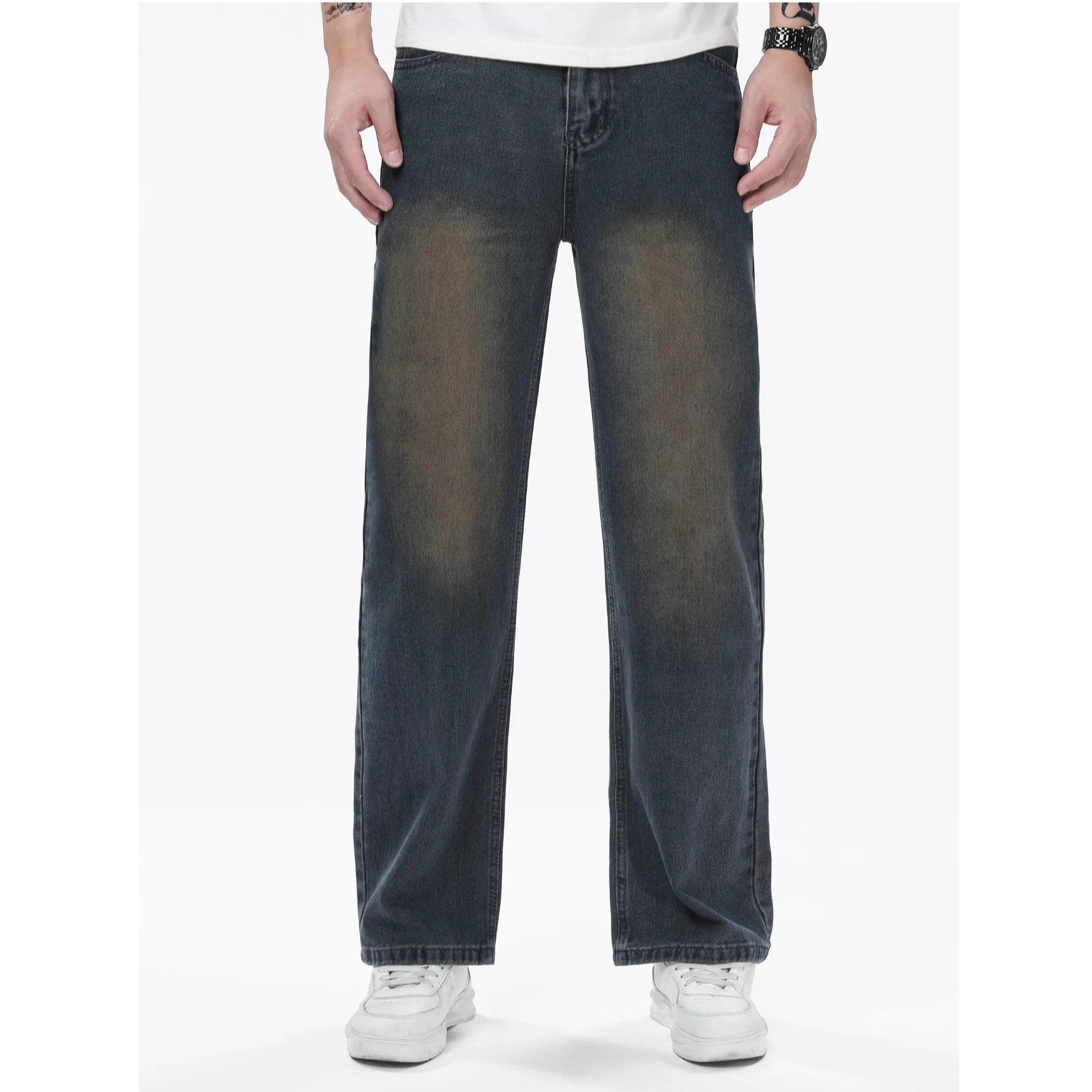 Men's denim pants American high street fashion simple black brown casual versatile straight leg pants suitable for all seasons
Men's denim pants American high street fashion simple black brown casual versatile straight leg pants suitable for all seasons
