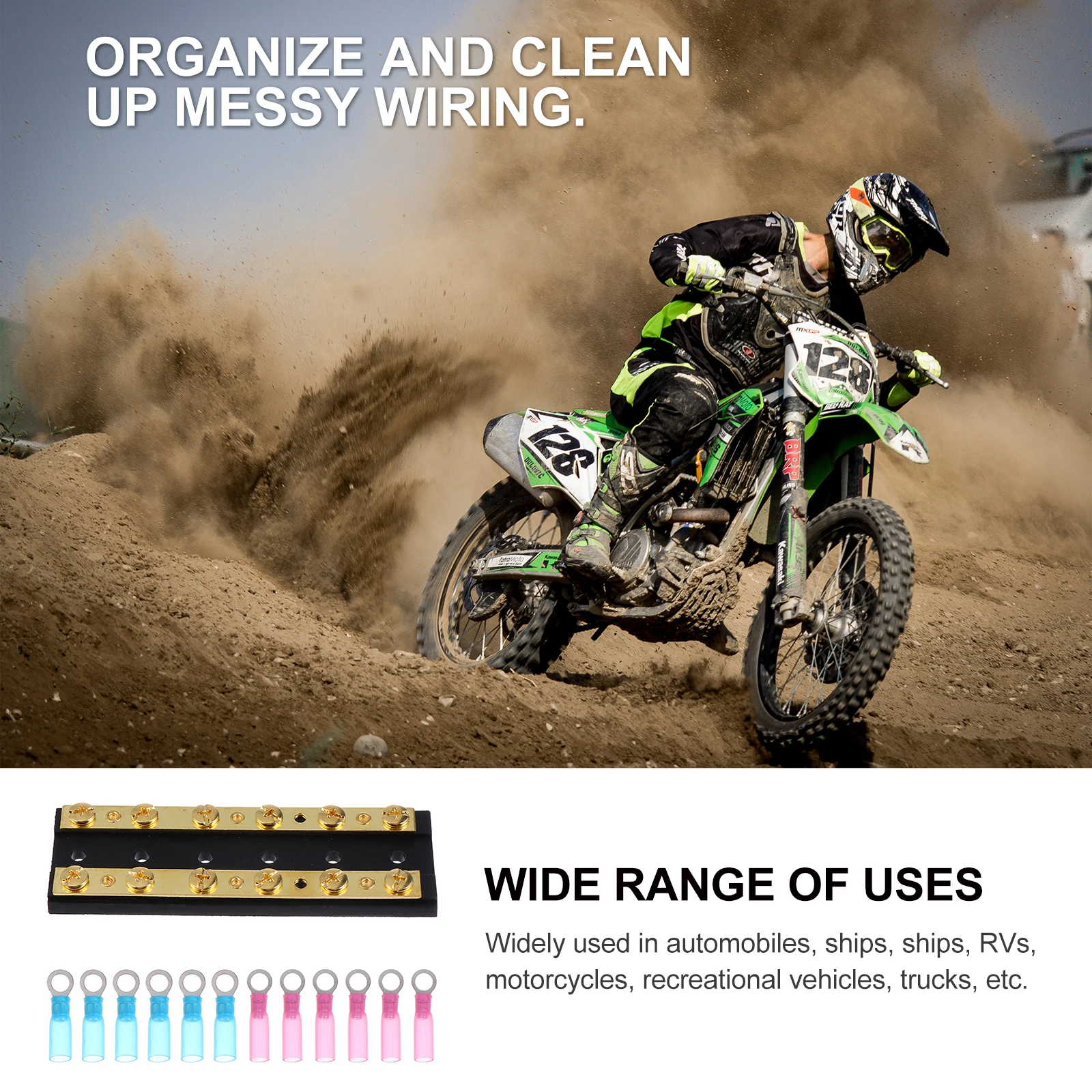 Bus Bar Terminal 60A High Conductivity Waterproof Auto Marine Distribution for RV Boat Truck Wiring Projects Junction Block 
Bus Bar Terminal 60A High Conductivity Waterproof Auto Marine Distribution for RV Boat Truck Wiring Projects Junction Block